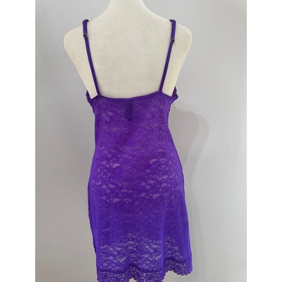 victoria's secret purple lace slip on adjustable strap mini dress - Picture 2 of 6